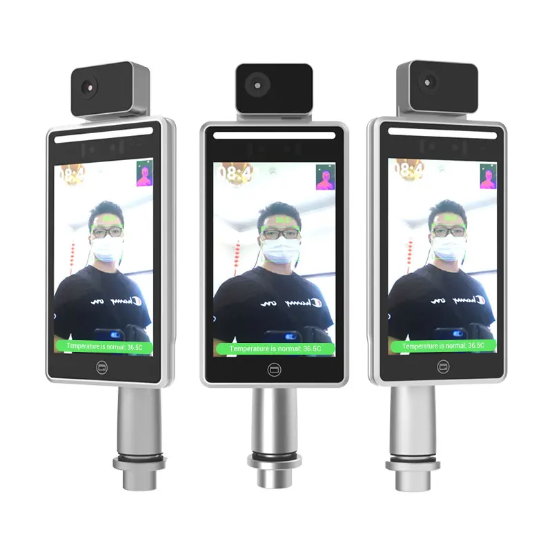 8 inch Touchless Biometrics Body Temperature Detection Face Recognition door lock Access Control Professional manufacturer