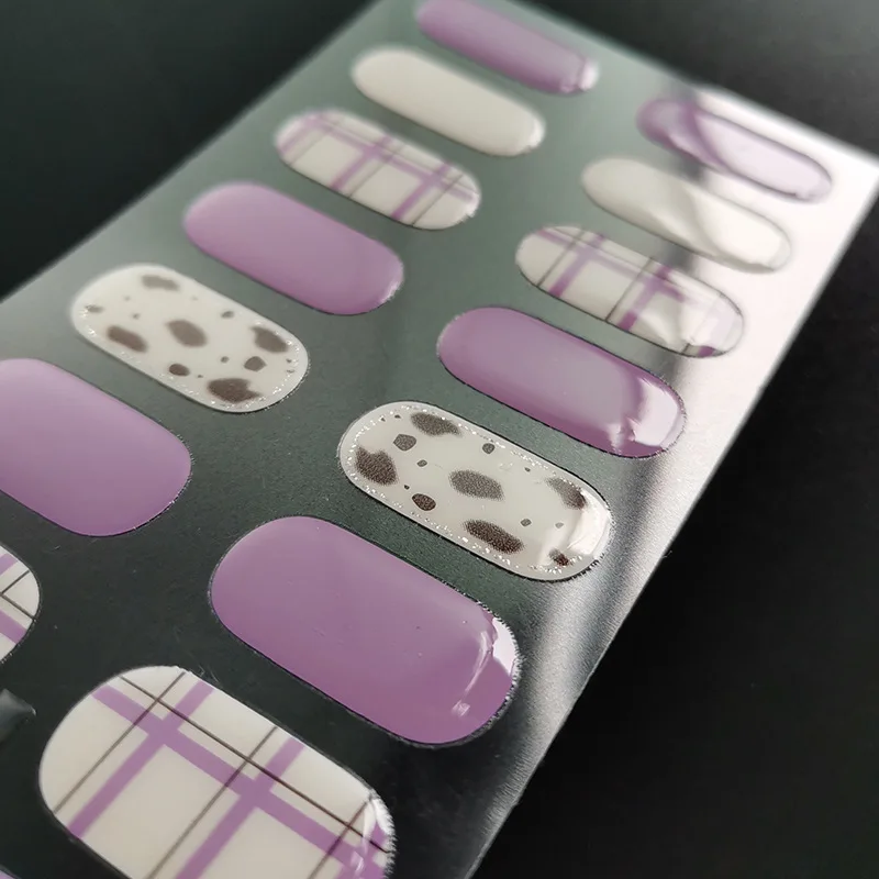 V1 SAFENG Semi Cured Gel Strips Nail Sticker Nail Polish Art Stickers Nail UV Gel Stickers Woman Fingernail Decoration Art