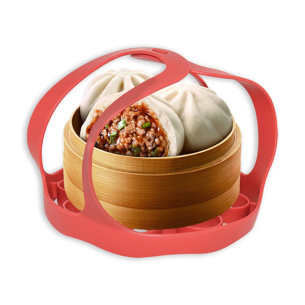 Heat Resistant Pressure Cooker Silicone Steamer Basket Steaming Vegetable Sling Basket Steamer for Instant Cooker