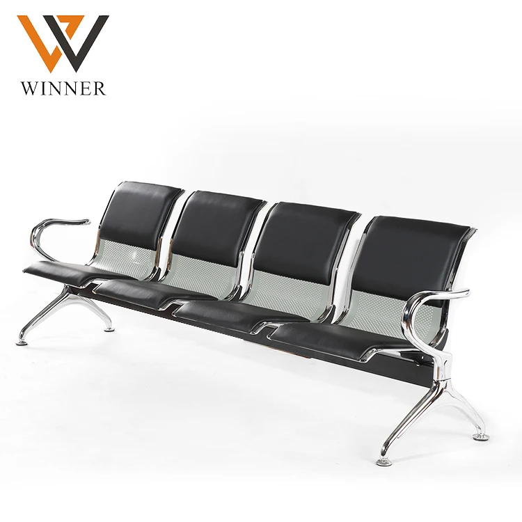 stainless steel station chair metal 1 2 3 4 seats airport waiting chairs for airport