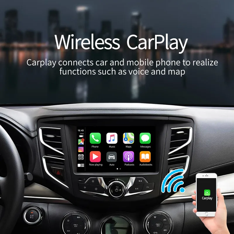  Беспроводной Автомобильный плеер на Android Основная функция: Apple carplay (беспроводной) авто (с проводом) зеркальная поверхность экрана ссылку