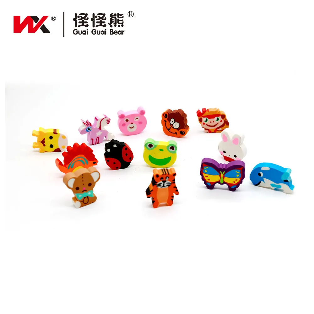 2D cartoon eraser Animal eraser Dolphin Whale Color colored erasear for kids student supplies factory low price promotion