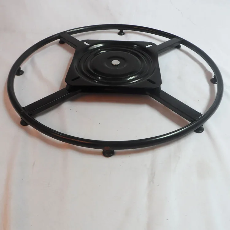 Metal swivel plate with round iron circle for big sofa chair