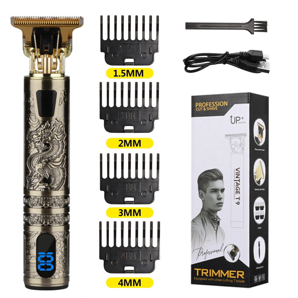 Salon Rechargeable T Shape Blade Balding Best Hair Trimmer Hair-Pushing Scissors for Man Hair Trimmers & Clippers/
