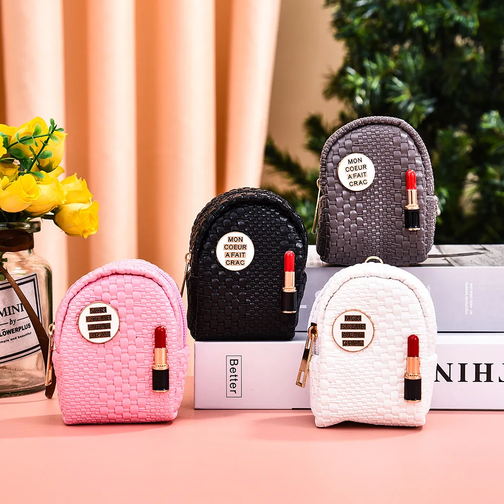 Coin Purse Wholesale Mini Backpack Keychain Portable Expandable Storage Bag Outdoor Travel Mini Lipstick Bag Keyring Small Bag