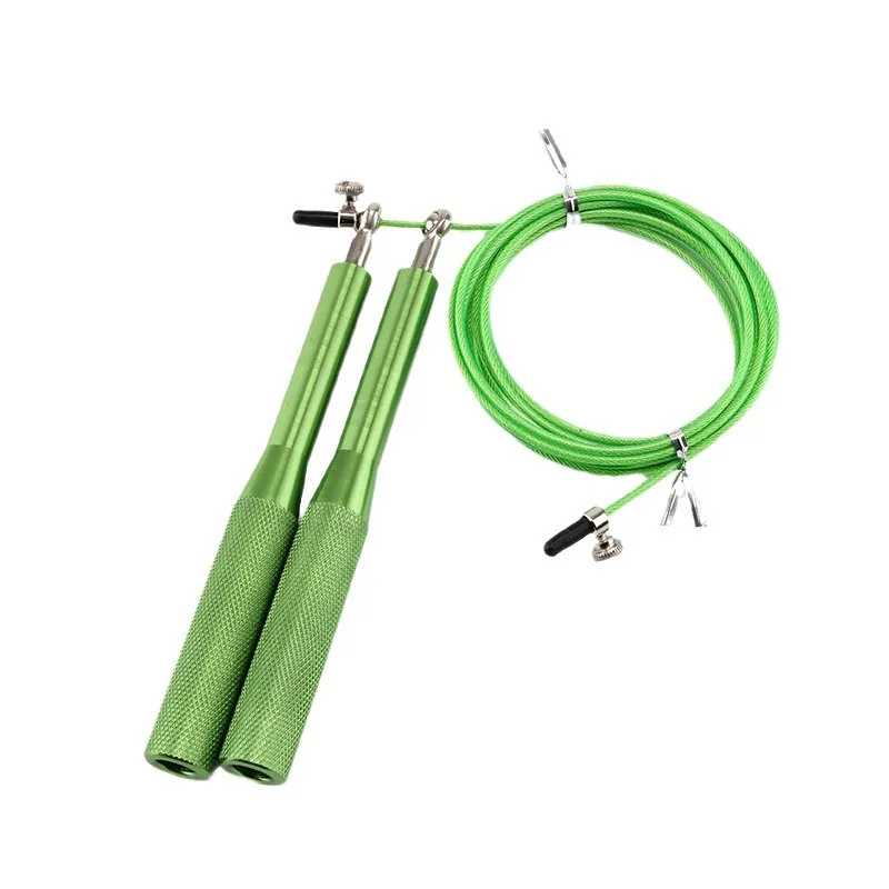 PVC Coated Steel Wire Skipping Jumping Rope With Aluminum Handle Universal Joint For Sports Home Gym Exercise