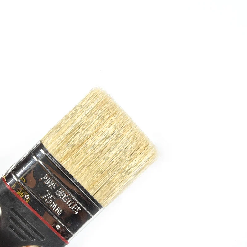 wholesale Paint Brush With long  Rubber Plastic handle white bristle filament