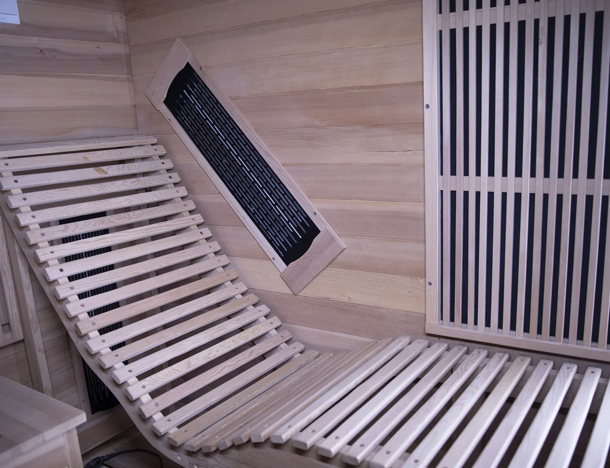 2 Person Luxury Recliner Indoor Far Infrared Wood Sauna Room