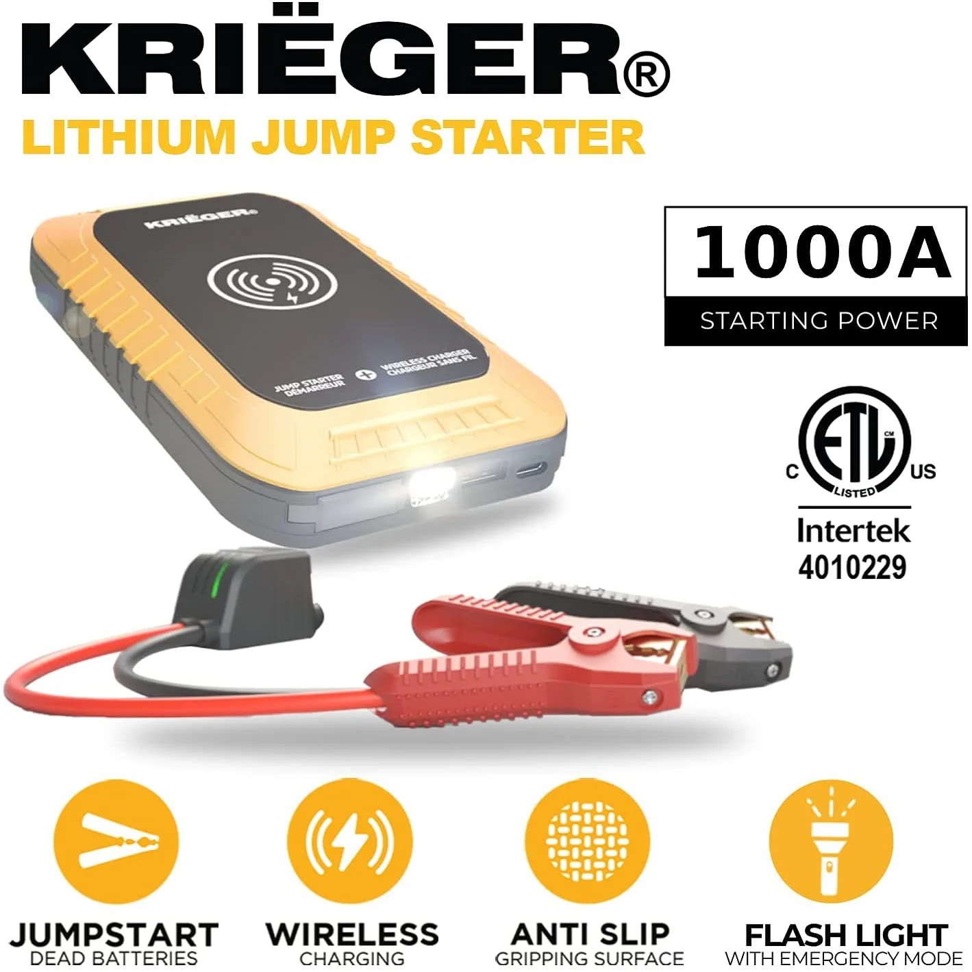 CE OEM Car Jump Starter 12V Auto Battery Booster with LED, USB 3.0 Quick Charge