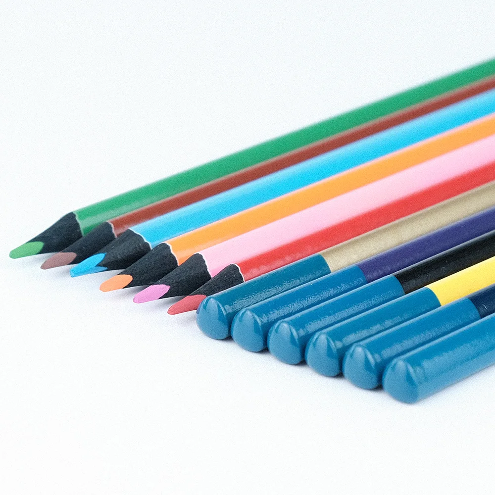 Cheap Eco-friendly Bulk Color Pencil Natural Wood Colored Pencil Set Customization