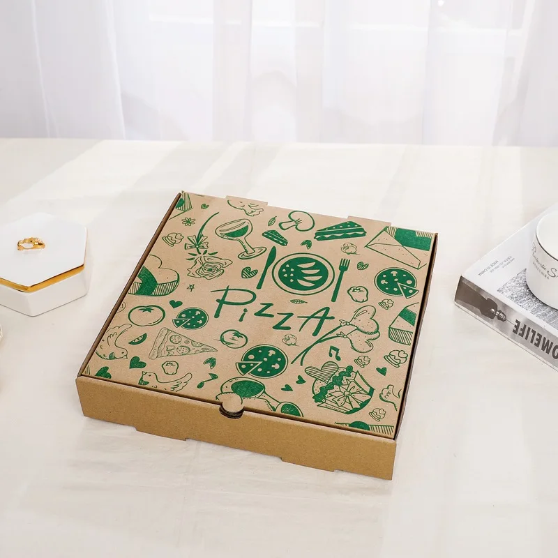 Wholesale High Quality Cheap Custom Logo Portable Thick Recycled Corrugated Delivery Baking Pizza Box