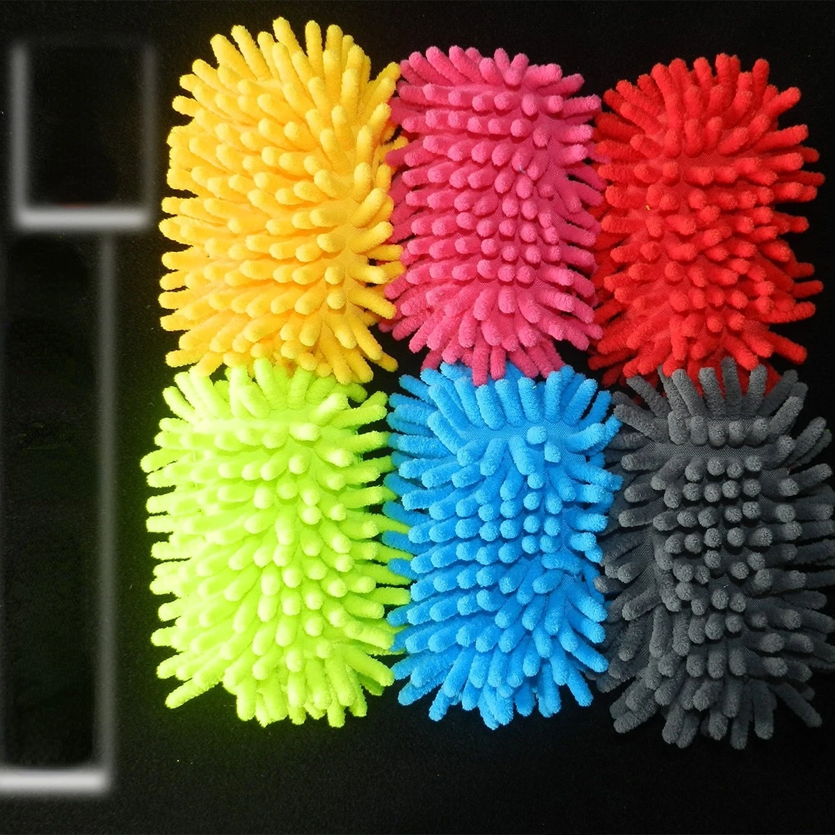 FF3404 Whiteboard Eraser Microfiber Shag Dry Eraser Non-Scratch Cleaning Sponges Scrubber Absorbent Chenille Car Wash Sponges