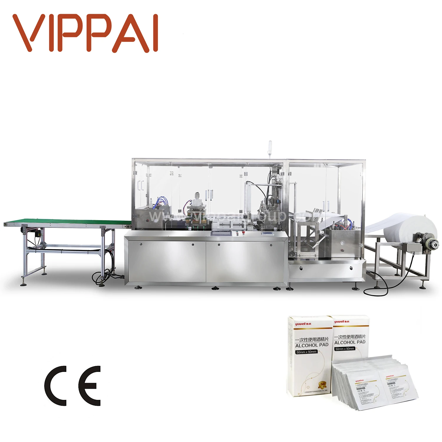 VIPPAI Manufacture Alcohol Swab Prep Pad Wipes Making and Packaging Machine