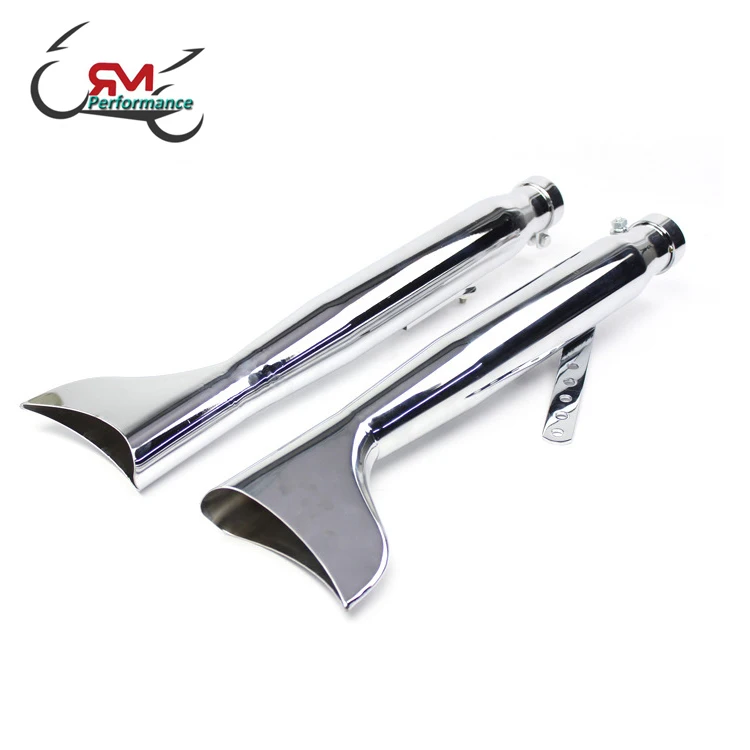 Motorcycle Cafe Racer Exhaust Pipe Muffler Tip Exhaust System Universal For Honda/Yamaha/Suzuki Custom Chopper Bobber fish tai