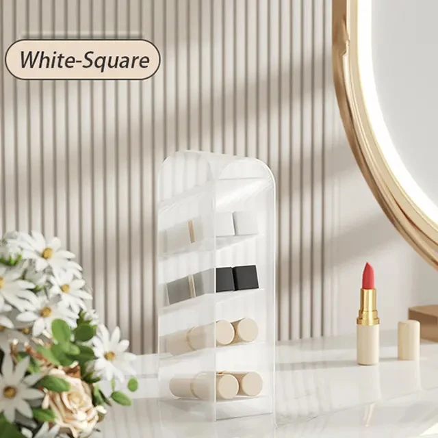 Waterproof Fashion Home Use Makeup Storage Organizer Transparent Desk Make up Storage Box for Hot Selling