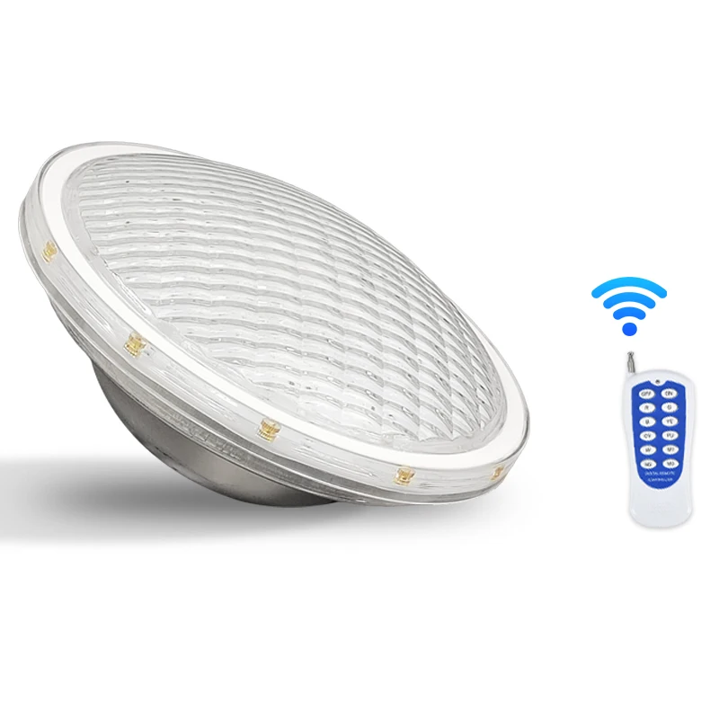 New 304 Stainless Steel 18W 24W Waterproof IP68 Led Underwater Par 56 Rgb Smart Underwater Lighting Swimming Pool Light