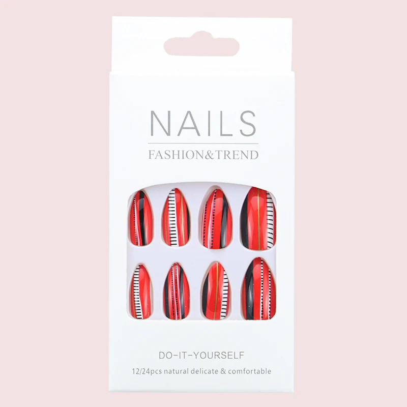 2022 new arrival Press on Nails Acrylic artificial fingernails ABS material full cover nail tips