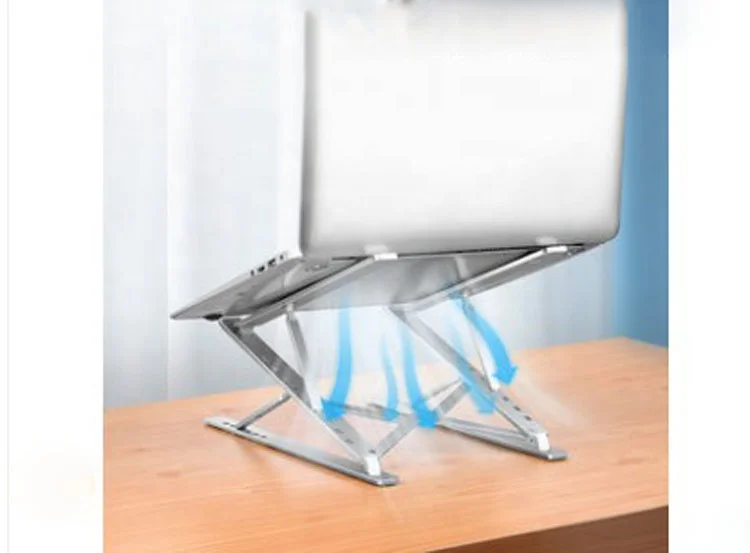 
Double raised adjustable and foldable Aluminum portable laptop holder for 17 inch computer 