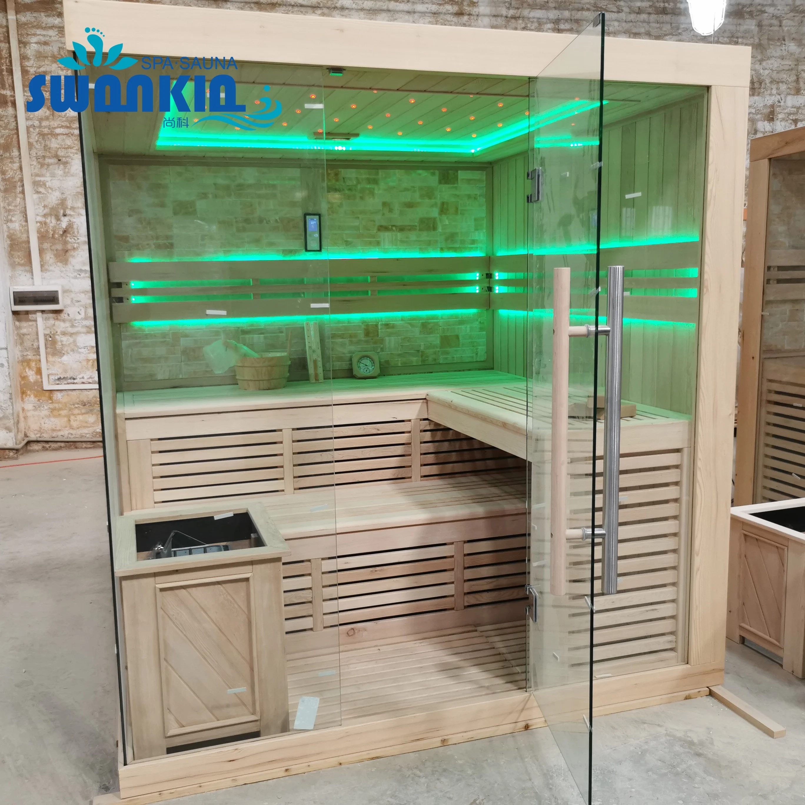 New Canadian red cedar outdoor barrel steam sauna room traditional sauna room accessories for sale