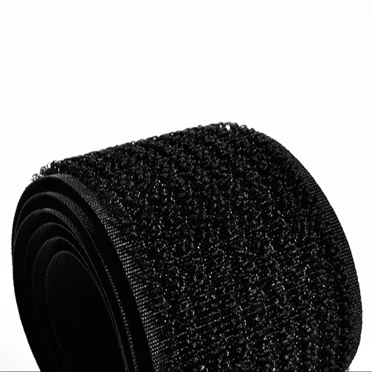 Chinese suppliers black and white Factory Price hook and loop tape sew on polyester image molded strong sticky