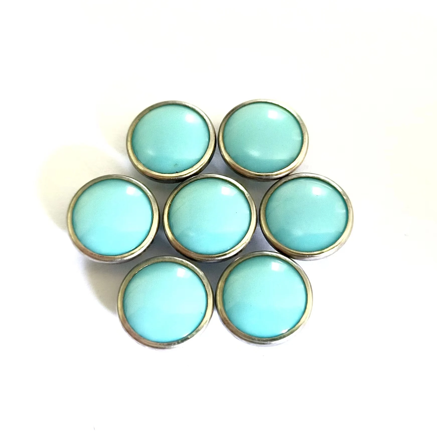 Custom size 9mm 15 mm 11mm pearl snap fastener brass metal prong snap button rings