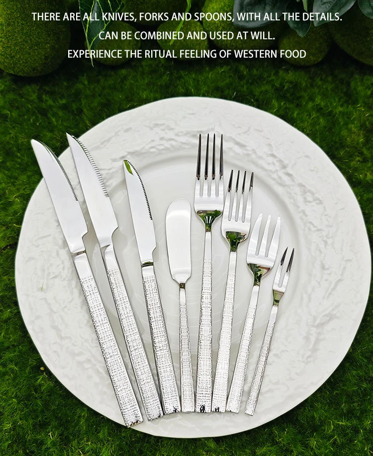 Natural Bone Flatware with Sabre Mother-of-pearl-flatware Bronze 24k Silver Natural Bone Flatware