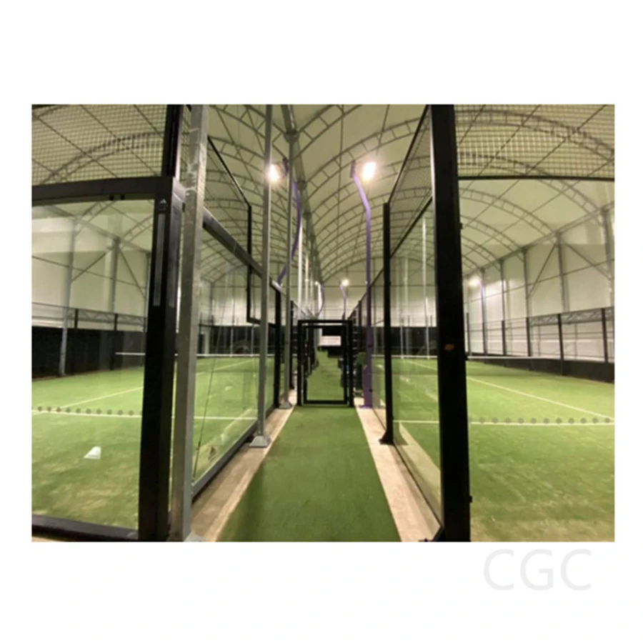 Закаленные панорамные стеклянные теннисные корты из Китая Shandong Sports