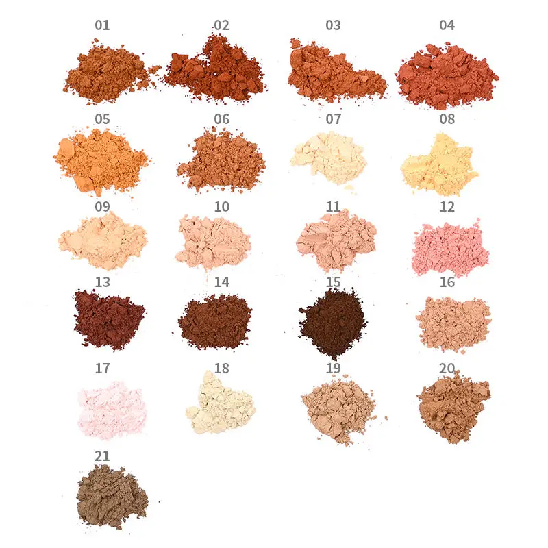 Makeup Face Setting Powder Vendor 21 Colors Private Label Vegan Long Lasting Waterproof Oil-Control Matte Loose Powder