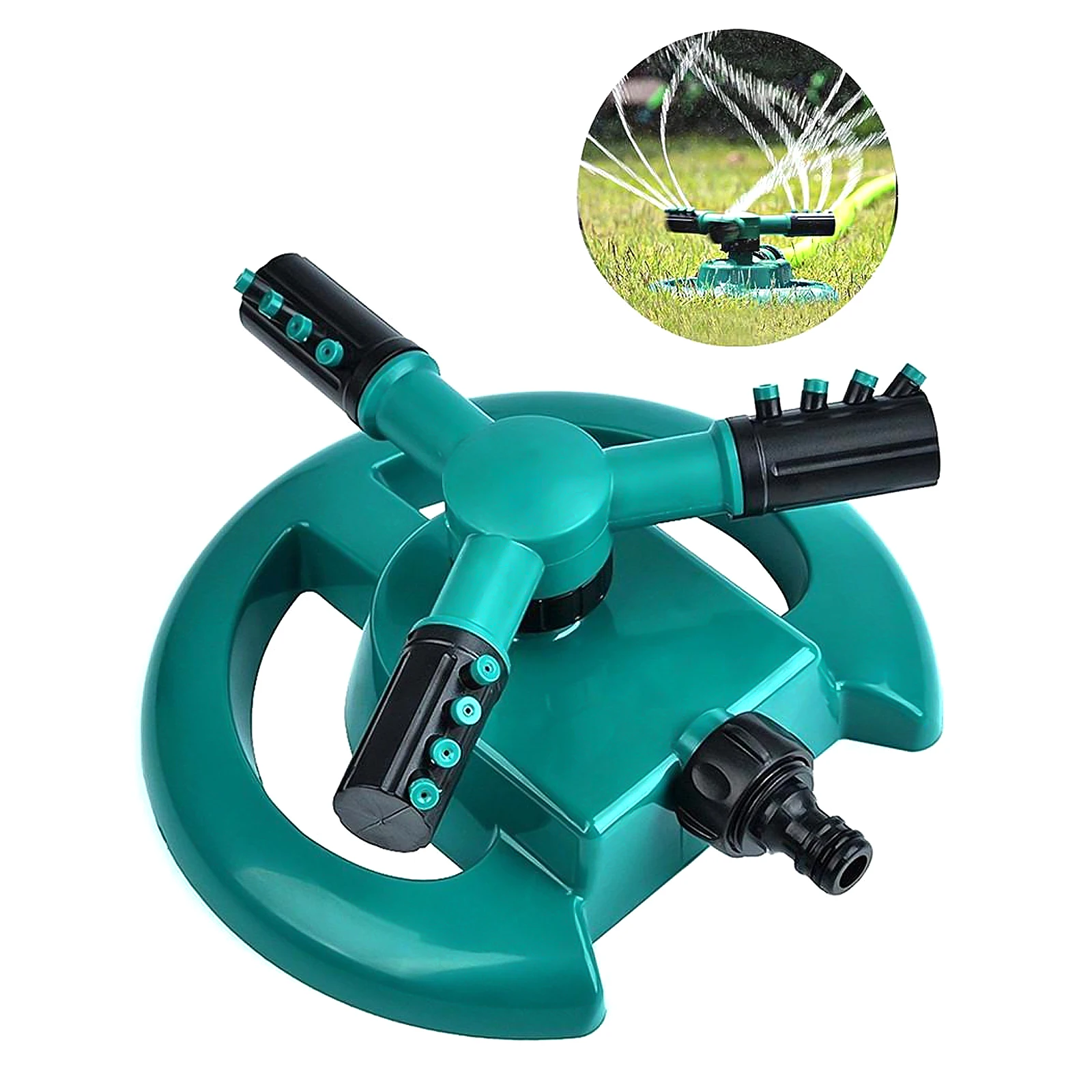 Lawn Sprinkler Automatic 360 Degree Rotating Irrigation System Yard  Lawn Garden Water Sprinkler for Garden 360