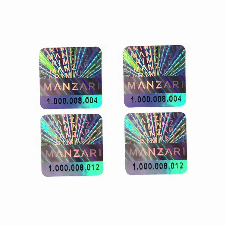 Custom Logo 3D Hologram Security Sticker Barcode/QR Code/Serial Number