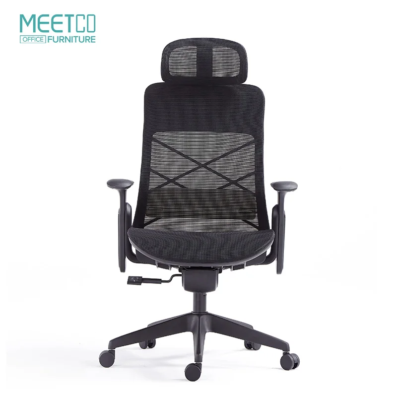 Meetco comfortable lumbar support office chair modern high back mesh executive ergonomic chair for office