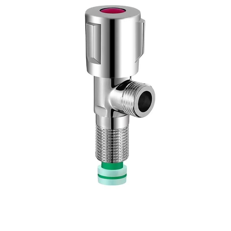 Stainless Steel 304 High Quality Red Indicator Thickened Polished Water Valve Angle Valve