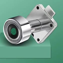 Zinc alloy small electronic cam lock with fingerprint sensor anti-theft is suitable for furniture drawer cabinets