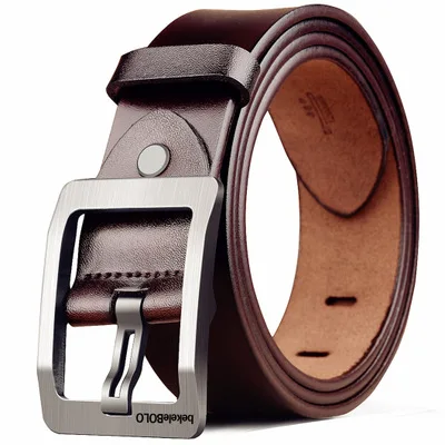 Men leather leather leather belt men belt needle buckle belt manufacturers direct sale