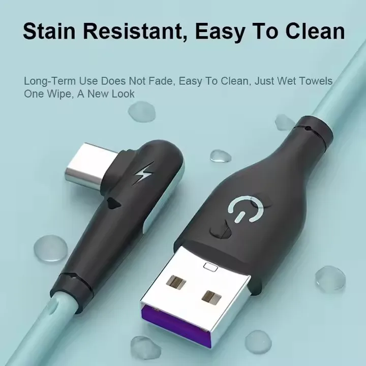 0.25M 1M 1.5M 2M Different Lengths Custom 3A 90 Degree Usb Cable Usb A To Usb C Gaming Fast Charging Cable