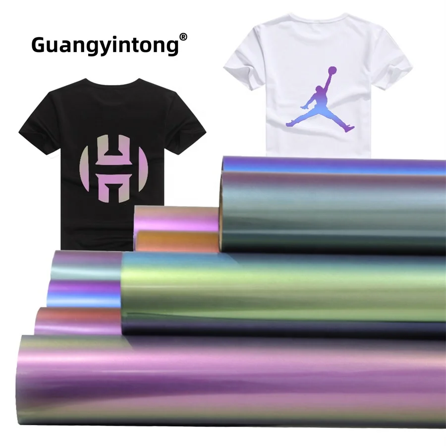 guangyintong PU Chameleon series iron on vinyl best printable htv print and cut heat transfer vinyl