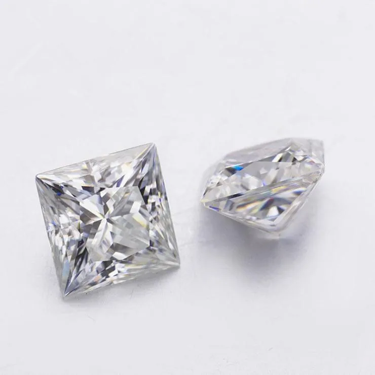 square shape moissanite princess cut moissanite 1ct on sale