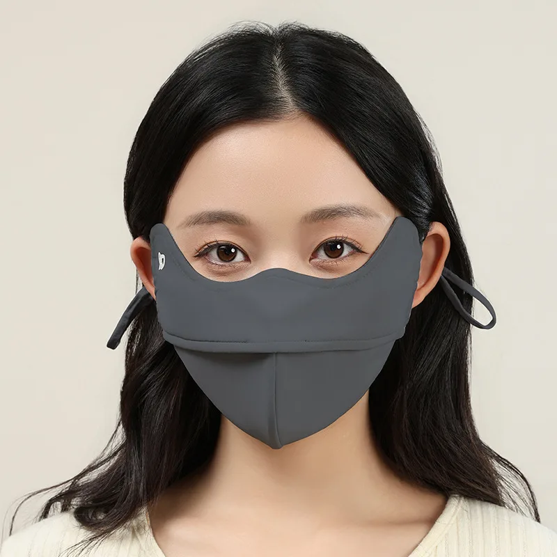 New Arrival UV Protection Sun Protection Veil 5D Anti-Smudge Outdoor Face Mask with Nylon Eye Protection UPF50+ Spring Summer