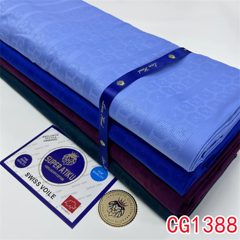 Wholesale Atiku Lace Fabric Atiku Fabric For Men Material Nigerians Swiss Voile 100% Cotton Lace Fabric