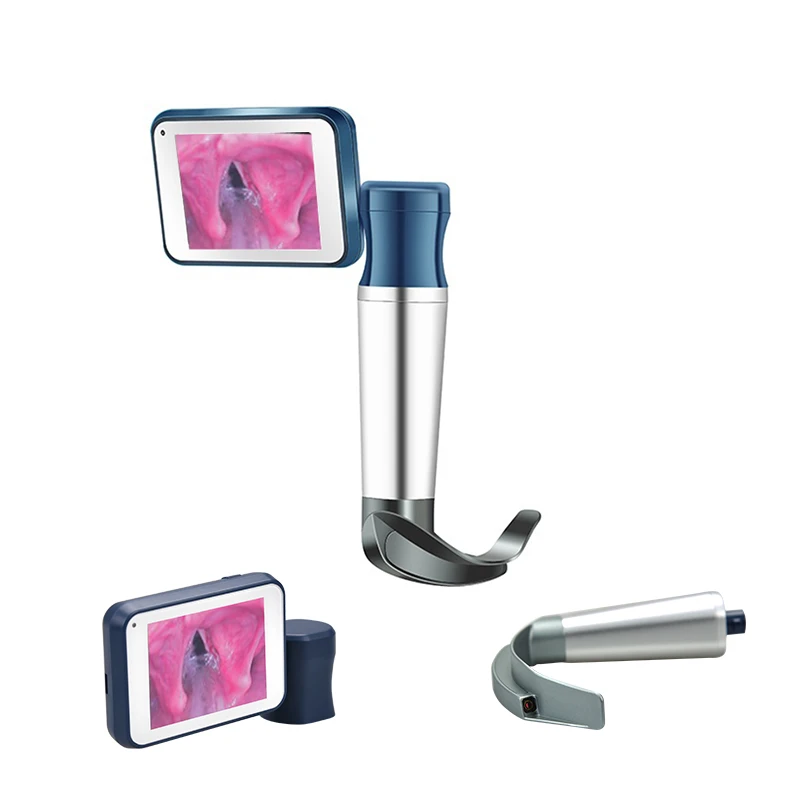 Professional portable Reusable Video laryngoscope with 6 size Stainless steel blades in First-Aid Devices