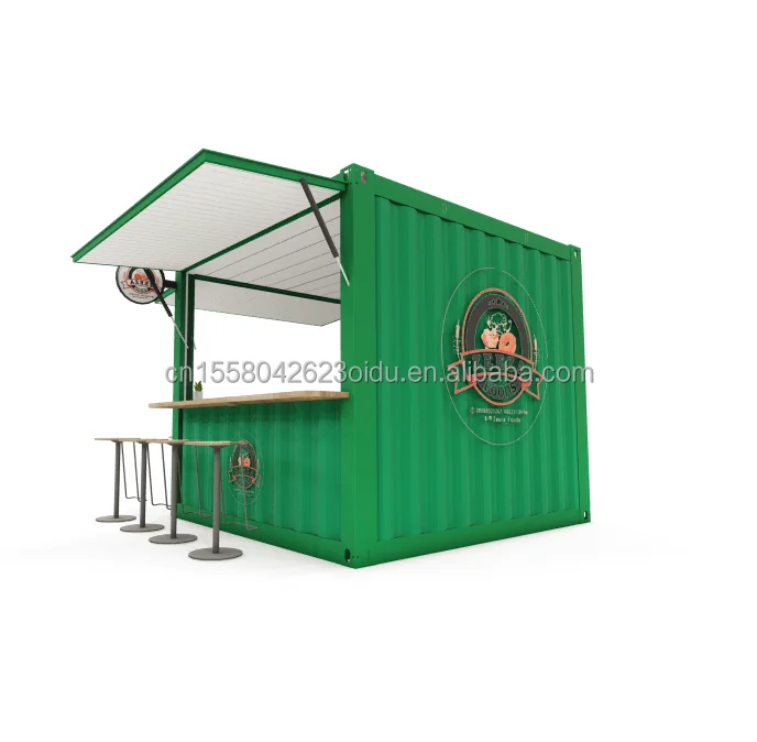 Custom Made Mobile Store Pop Up Cafe Bar 10ft and 20ft Movable Shipping Container Coffee Shops for sale