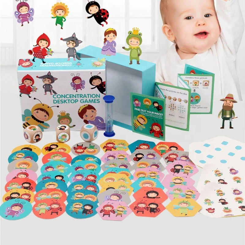 Educational Cards to Boost Memory Learning Insects People Memory Matching Game Cards For Boys and Girls