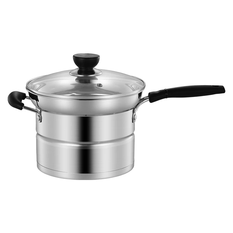 Hight Quality 304 Stainless Steel Kitchen Cooking Basket Noodle Pots Induction Bottom Pasta Pot With Strainer