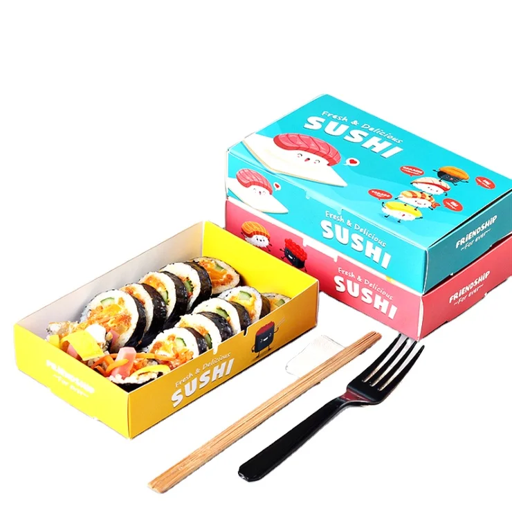 New takeout wrapping sushi boxes