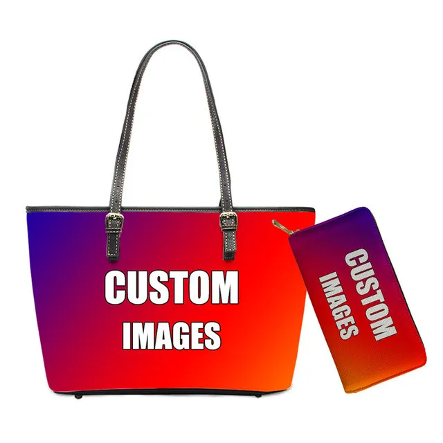 Custom Personalised Traditional Ethnic Style Luxury Leather Handbags for Women 2pcs/set Purses and Handbags Women Shoulder Totes