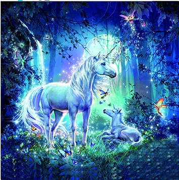 Factory wholesale custom home effect wall decoration painting 2021 animal horse 5D DIY diamond painting set