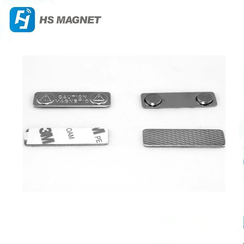 Magnetic Name Tag DIY Name Badges Name Tag Badge Magnets with Adhesive Tape and Plastic Blank Badge