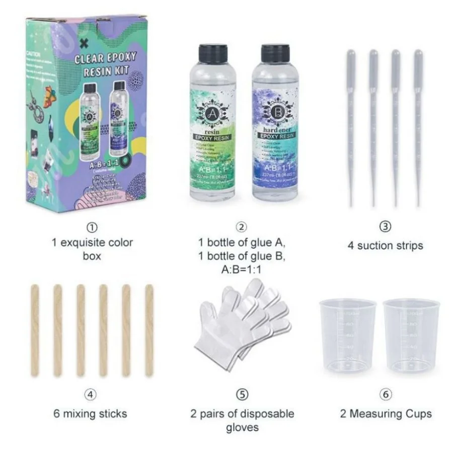 Epoxy Resin Light Lamp Cobalt Catalyst Pebles Acetate Bangles Catholic Decorative Crystal Glue Kit