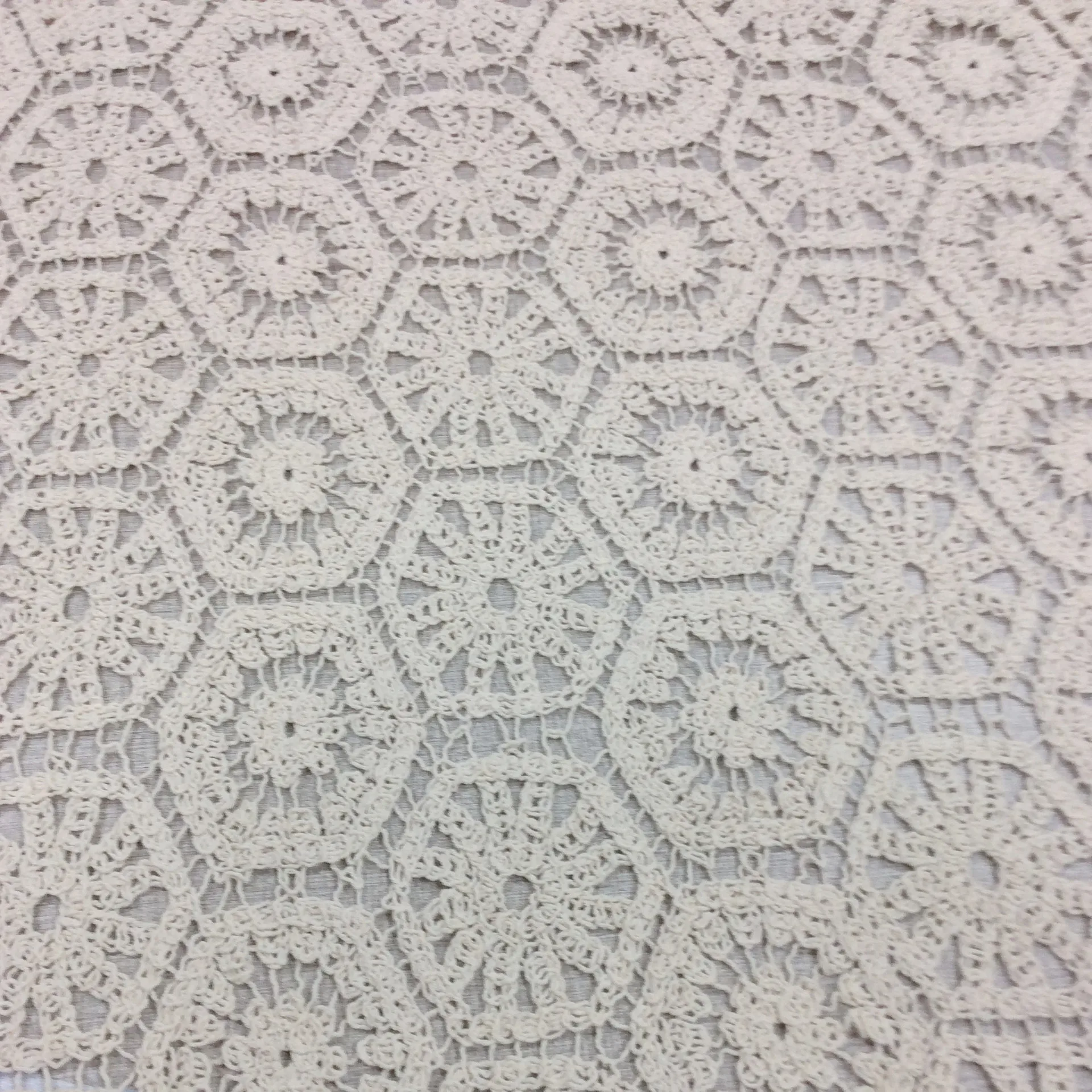 2022 New Design Manufacture Soft Hand Feel 100%Cotton Lace Fabric Geometric Crochet Embroidery Lace
