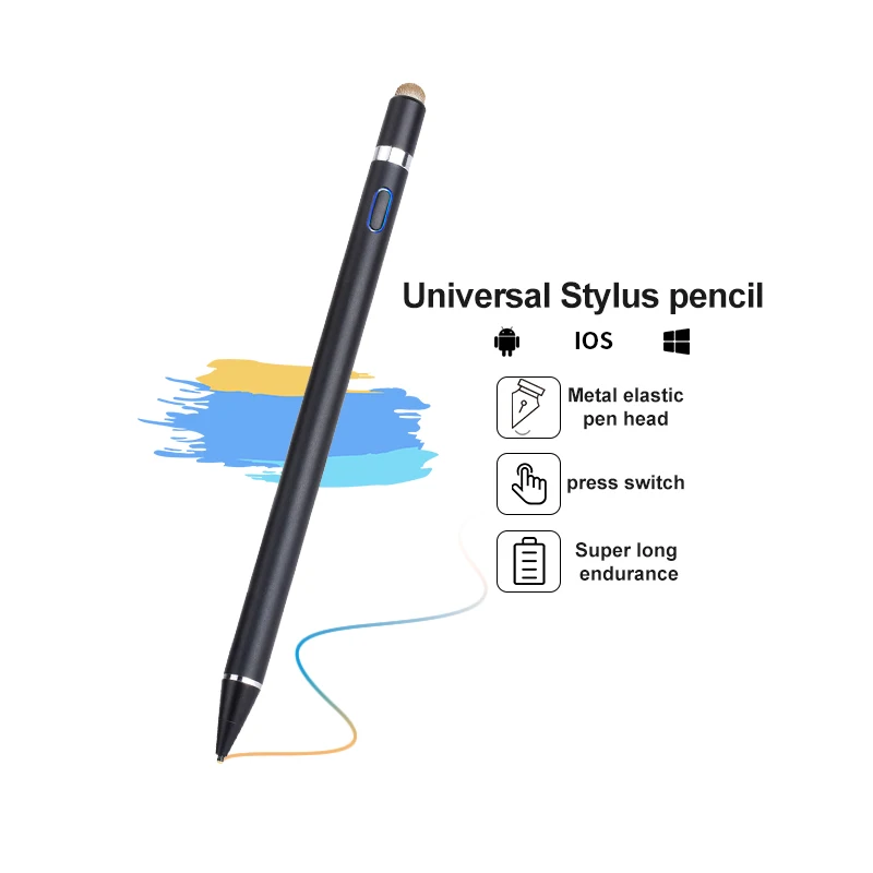 2 in 1 Multifunction Fine Point Round Thin Tip Touch Screen Pen Capacitive Stylus Pen For Smart Phone Tablet